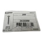 FABORY 29310.030.035 Verzonken spaanplaatschroef met T-ster Staal Elektrolytisch verzinkt 3X35MM - Image 2