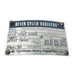 SUMITOMO CHHBMSN05A-4130DB-165 Beier Cyclo Variator Variable Speed Drive 0.4kW - Image 3