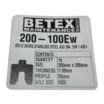 BETEX 200-100Ew Stainless Steel Solid Shims – 200x200x1.00mm AISI 304 / DIN 1.4301 (Pack of 10) - Image 4