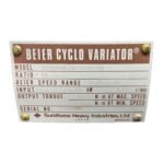 SUMITOMO Beier Cyclo Variator CHHBMSN02A-6095-51 Speed Drive 0.18kW Ratio 51 VBYH/A - Image 4